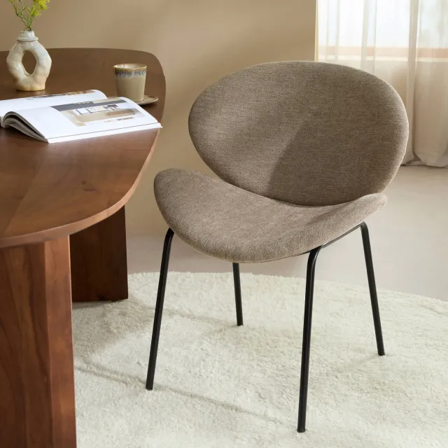 NOUS Living eetkamerstoel Noa taupe, foto 2