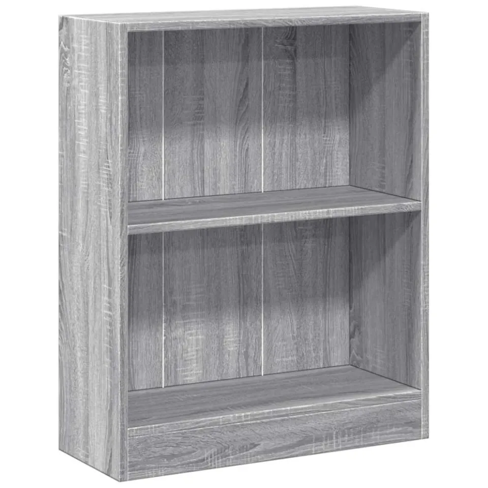 vidaXL Boekenkast 60x24x76 cm bewerkt hout grijs sonoma eikenkleurig, foto 3