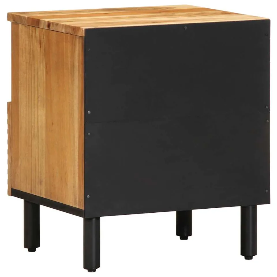 vidaXL Nachtkastje 40x33x46 cm Massief hout Acacia bruin, foto 4