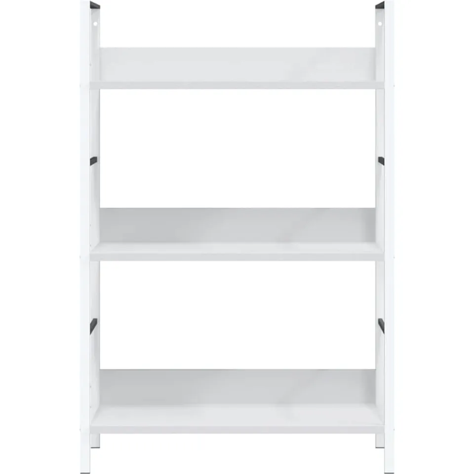 vidaXL Boekenkast met 3 schappen 60x27,6x90,5 cm bewerkt hout wit, foto 4