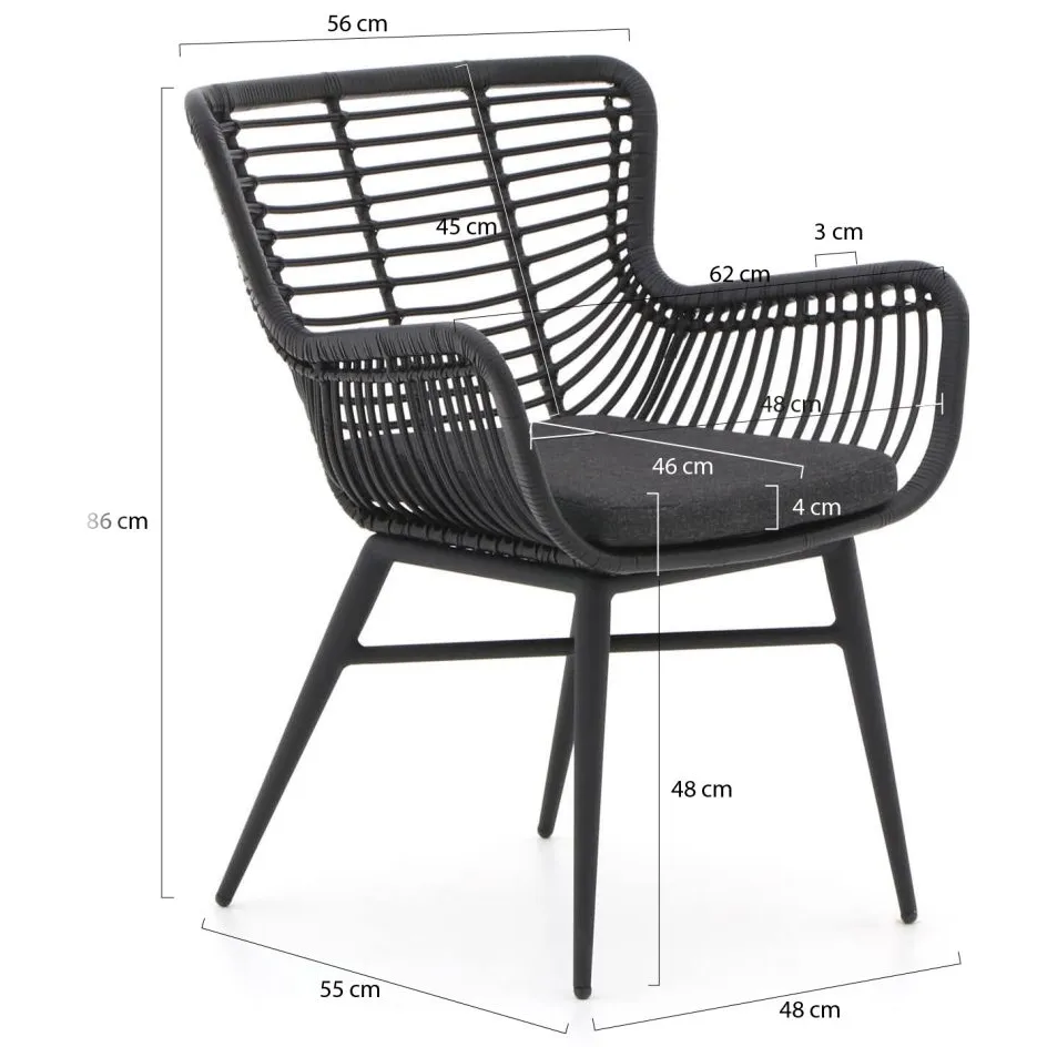 Intenso Furniture Intenso Asti/Rough-Y Ellips 240cm dining tuinset 7-delig grijs, foto 3