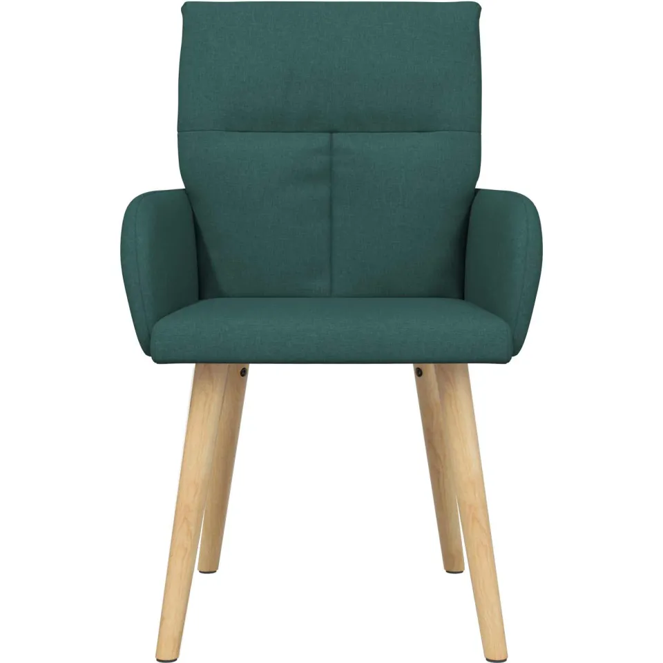 vidaXL Eettafelstoelen 2 st Stof Donkergroen 60 x 56 x 93 cm