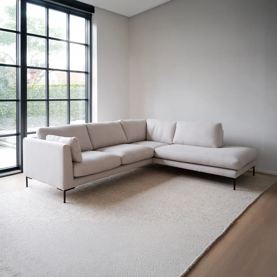Rowico Home Corwin gestoffeerde hoekbank beige - rechts - 266 cm, foto 2