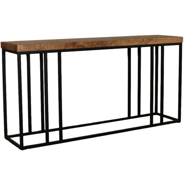 Lizzely Garden & Living Bijzettafel duurzaam mangohout Don 180cm bruin industrieel side table