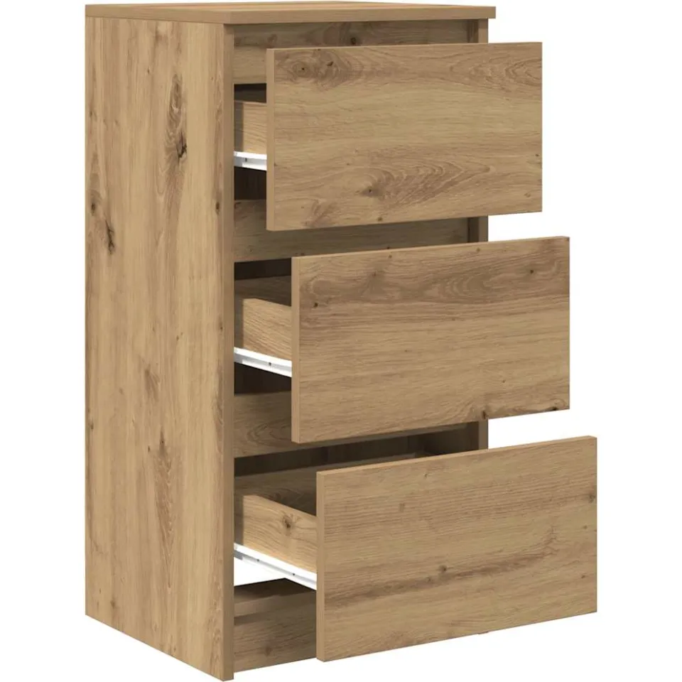 vidaXL Dressoir 37,5x35x76 cm bewerkt hout artisanaal eikenkleurig, foto 4