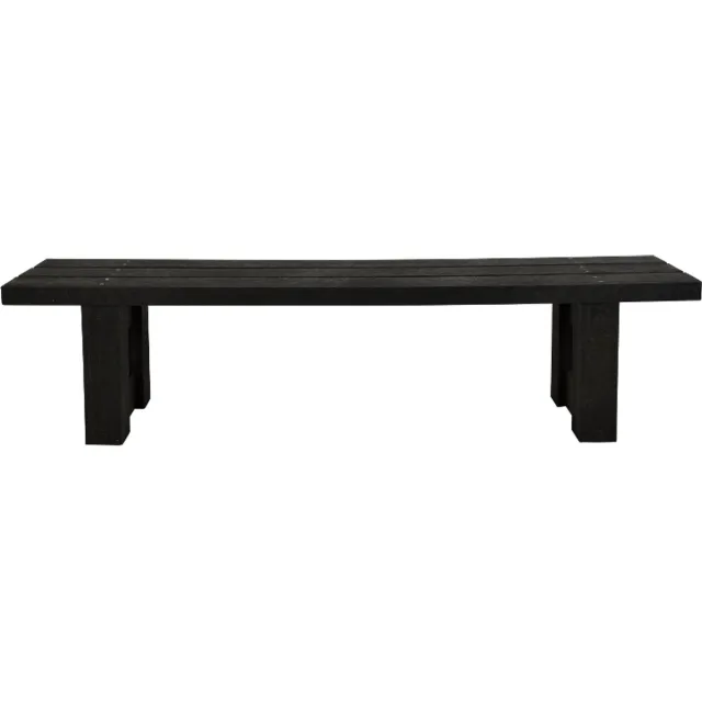 Rockwood® Zitbank Lifelong - Zwaar Kunststof (50kg)-Ural Black 1.20m Naturel