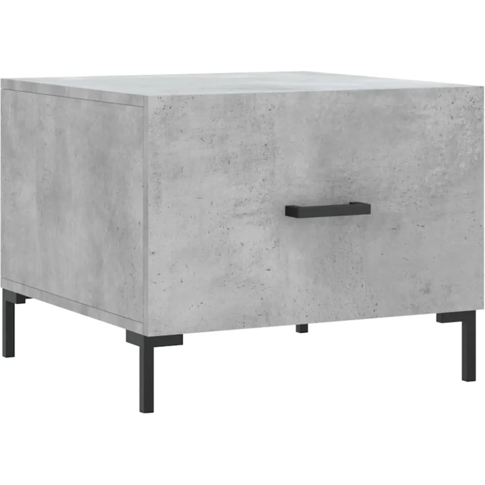 vidaXL Salontafels 2 st 50x50x40 cm bewerkt hout betongrijs grijs, foto 3