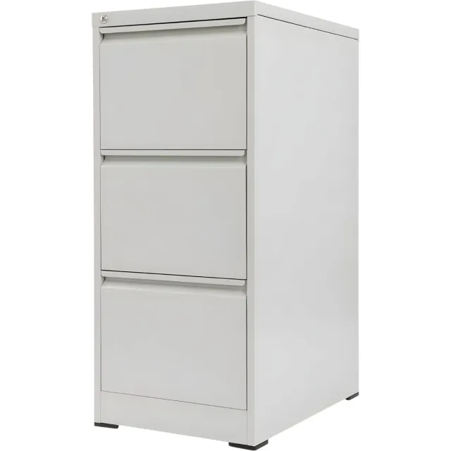 Happiq Archiefkast - Opberkast - Kantoorkast - Voor kantoor en thuis - Met 3 laden - Wit