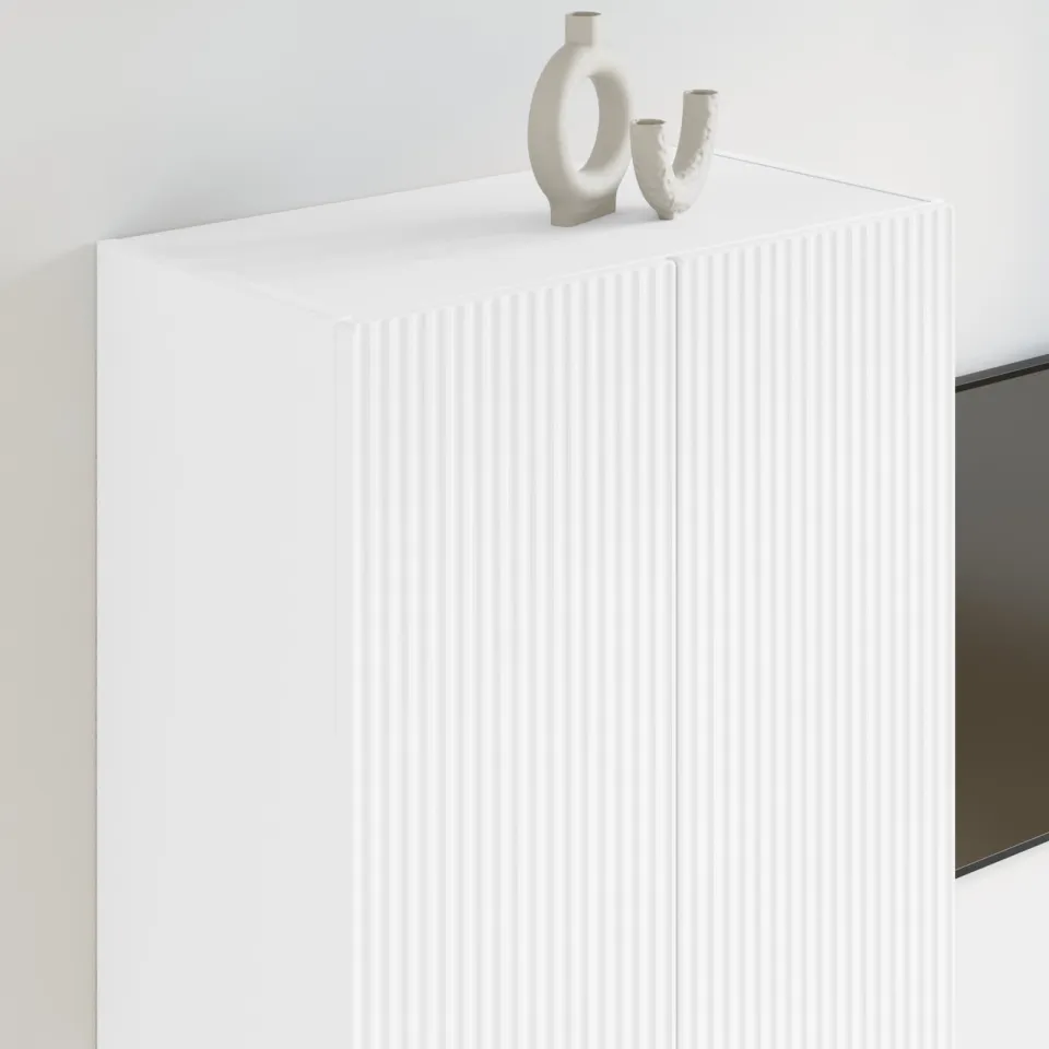 vidaXL TV-wandkast 59,5 x 31 x 100 cm Wit Bewerkt hout, foto 4