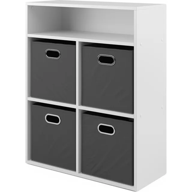 Vicco Boekenrek – 72 x 90.2 cm met 4 vouwboxen Wit