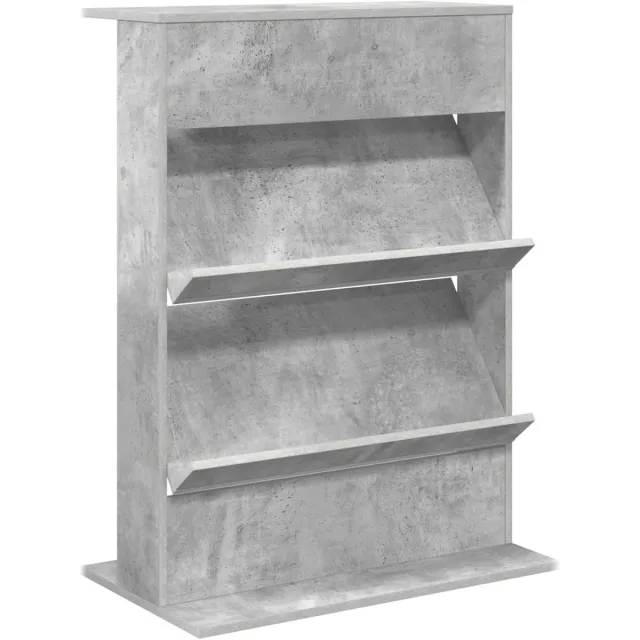 vidaXL Tijdschriftenrek - Beton - Grijs - 70 - x - 41 - x - 96 - cm - Bewerkt - hout Beton grijs