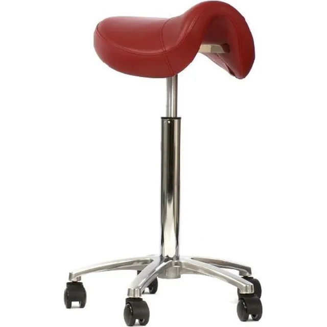 Novicum Esta zadelkruk kappersfiets ROOD-COMPACT zadel-Medium gasveer kapperskruk Rood medium