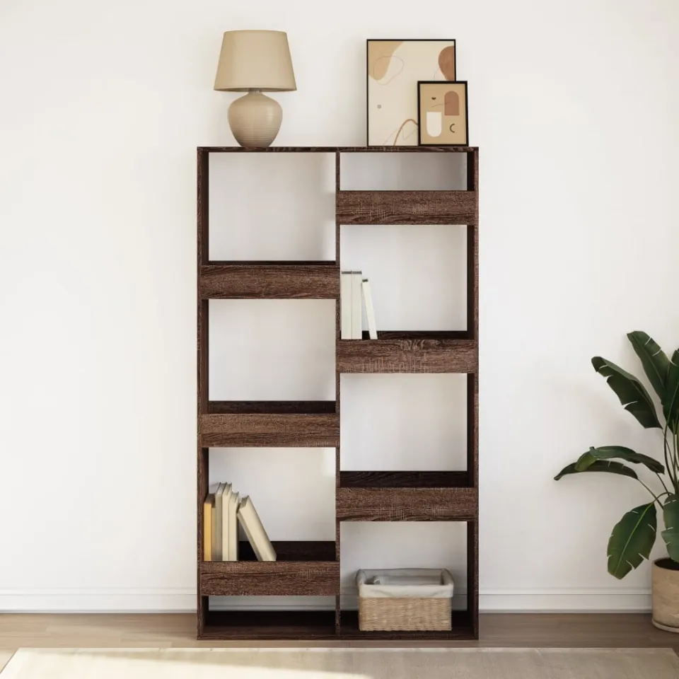 vidaXL Boekenkast 100x33x175 cm bewerkt hout bruin eikenkleurig, foto 2