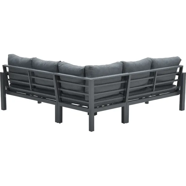 Garden Impressions Zion lounge hoekset 4-delig - donker grijs/grijs