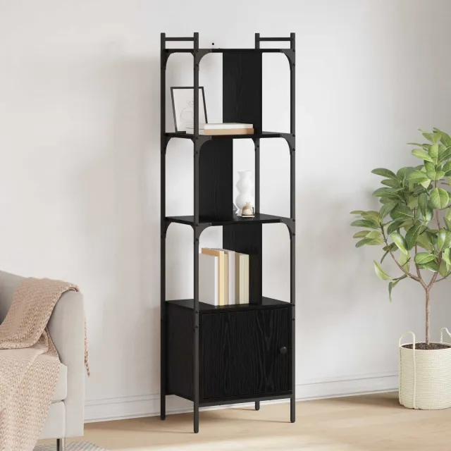 vidaXL Boekenkast 6-laags 44,5 x 30 x 154,5 cm Bewerkt hout zwart, foto 2