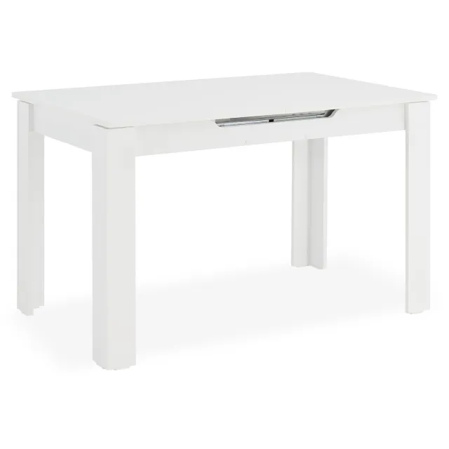 Homestyle4u Eettafel - 125x80 cm - Uitschuifbare - Keukentafel - Houten Wit