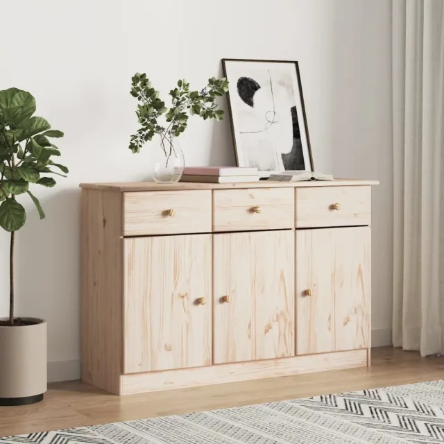 vidaXL Dressoir ALTA 112x35x73 cm massief grenenhout Bruin