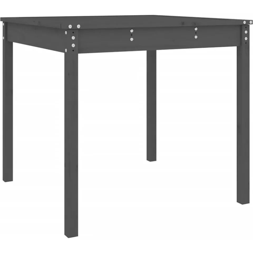 vidaXL Tuintafel 82,5x82,5x76 cm massief grenenhout grijs
