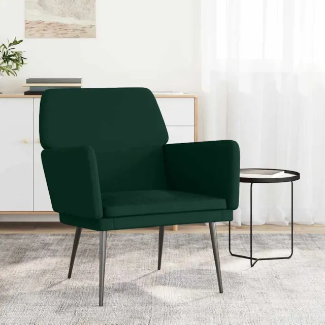 vidaXL Fauteuil 62x79x79 cm fluweel donkergroen groen