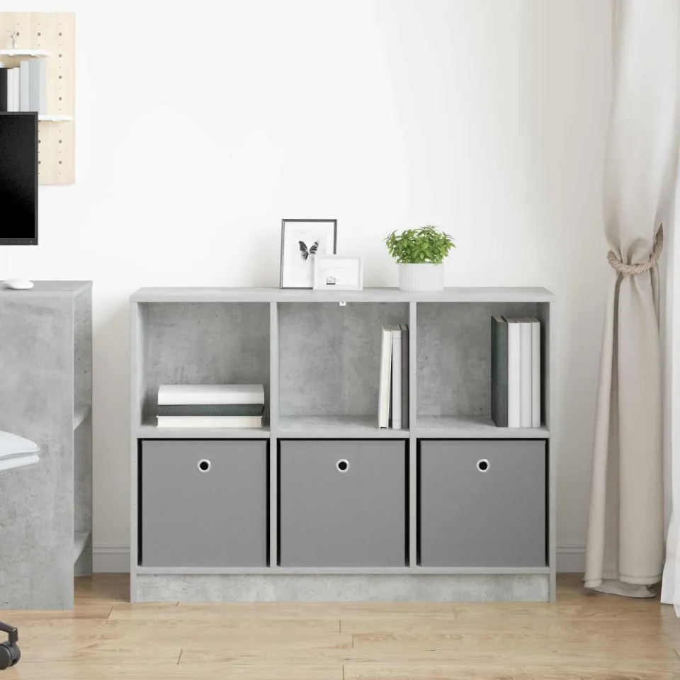 vidaXL Dressoir Beton Grijs 102 x 32 x 73,5 cm, foto 4