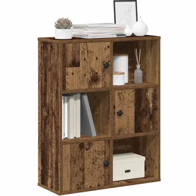 vidaXL Boekenkast 60x24x76,5 cm bewerkt hout oud houtkleurig Bruin