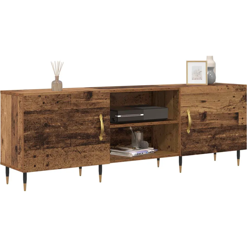 vidaXL TV-kast 150 x 30 x 50 cm Oud hout Bewerkt hout Bruin