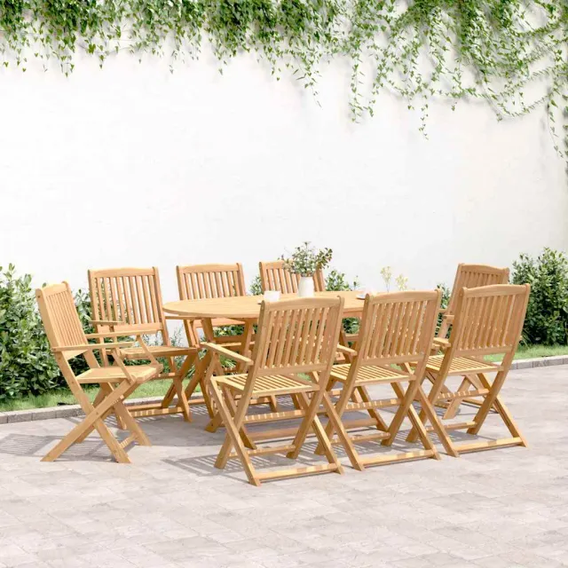 vidaXL 9-delige Tuinset massief acaciahout bruin, foto 2