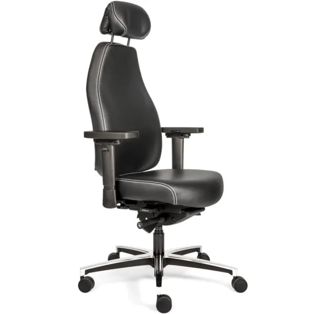Sit And Move Therapod X Hoofdsteun - Zwart Stamskin - Bureaustoel Standaard - Zwart - met hoofdsteun