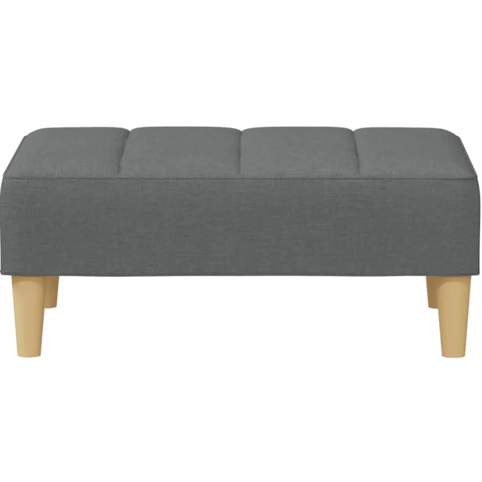 vidaXL Voetenbank 77x55x31 cm stof donkergrijs grijs, foto 4