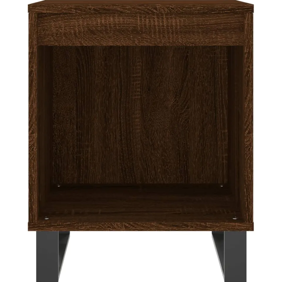 vidaXL Nachtkastjes 2 st 40x35x50 cm bewerkt hout bruin eikenkleur, foto 4