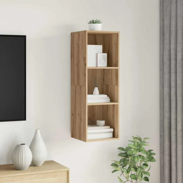 vidaXL Tv-meubelset 37 x 37 x 107 cm Artisan Eiken Bewerkt hout Bruin