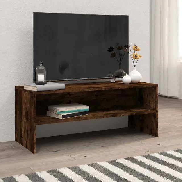 vidaXL Tv-meubel 100x40x40 cm bewerkt hout gerookt eikenkleurig, foto 2