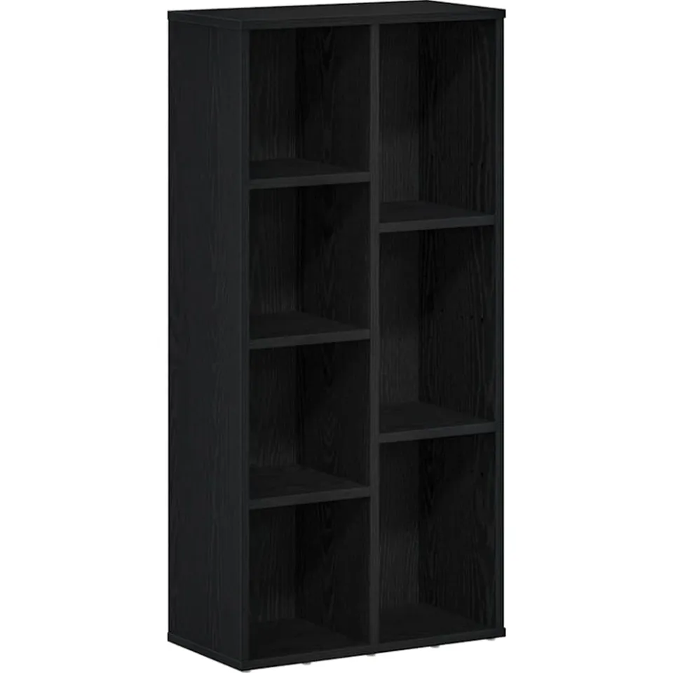 vidaXL Boekenkast 50x25x104 cm bewerkt hout zwart eikenkleurig
