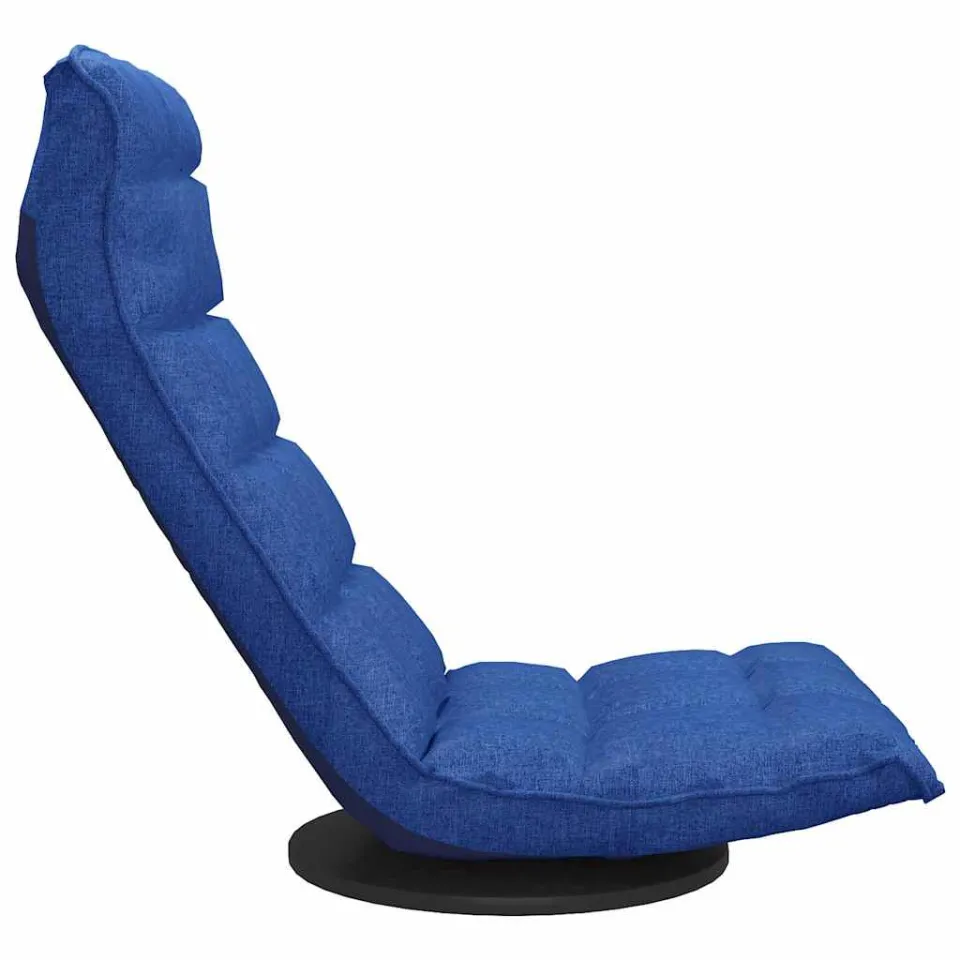 vidaXL Vloerstoel draaibaar stof blauw, foto 4
