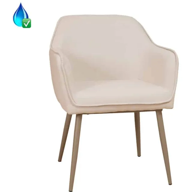 NordXL Stoel Elin beige gerecycled polyester