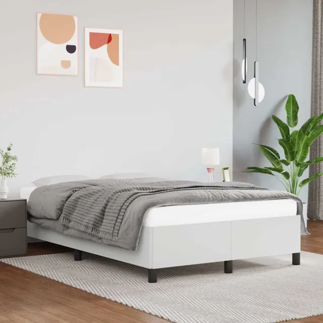 vidaXL Bedframe kunstleer wit 120x200 cm