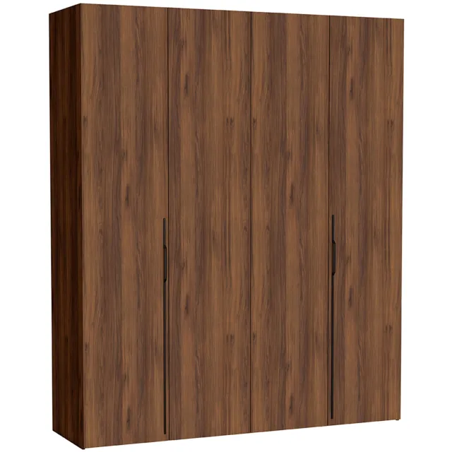 Selsey Bari – Kledingkast met 3 lades, 2-deurs, warmia notenhout, 200 cm notenhoutlook