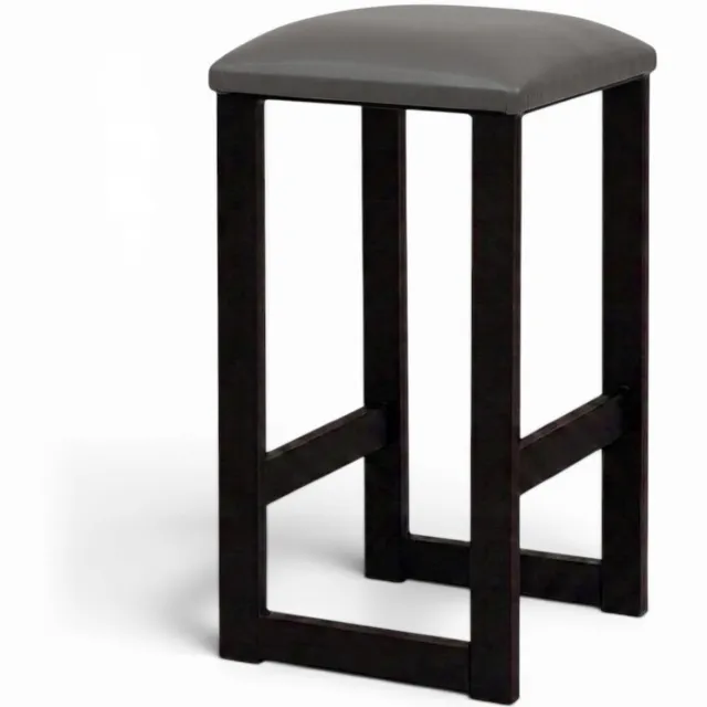 Taborecik Hoker Barowy Premium Z Ekoskóra - Czarny Loft 64cm Black