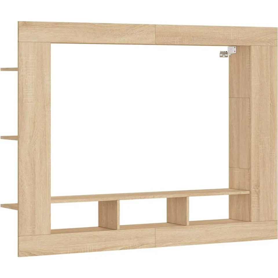 vidaXL Tv-meubel 152x22x113 cm bewerkt hout sonoma eikenkleurig, foto 3