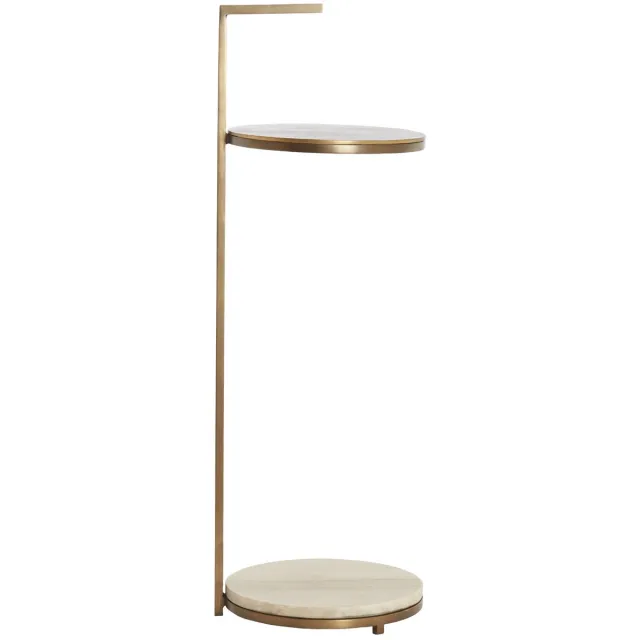 Light & Living Bijzettafel Leda - Bruin - Ø26x76cm - Modern