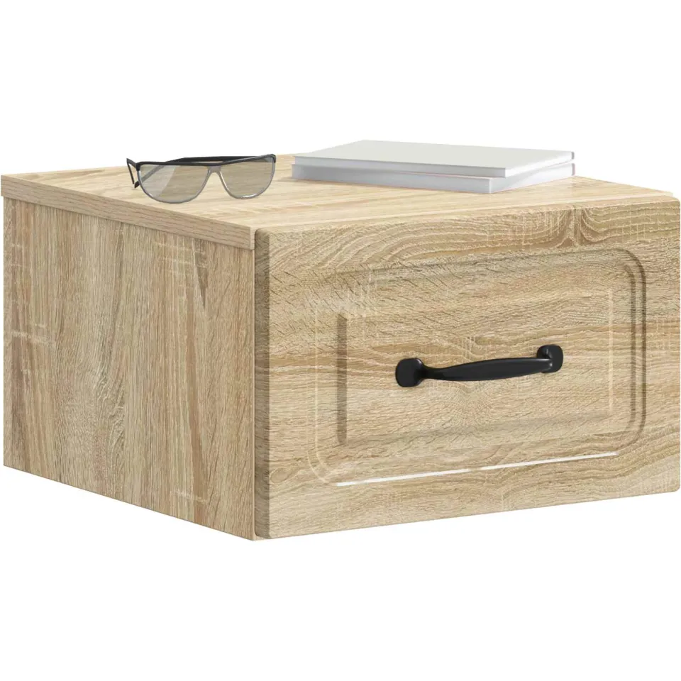 vidaXL Wandbeugel Bedkast 2 st Sonoma Eiken 34,5 x 33 x 20 cm Bruin