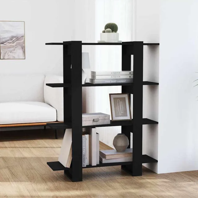 vidaXL Boekenkast/kamerscherm 100x30x123,5 cm zwart, foto 2