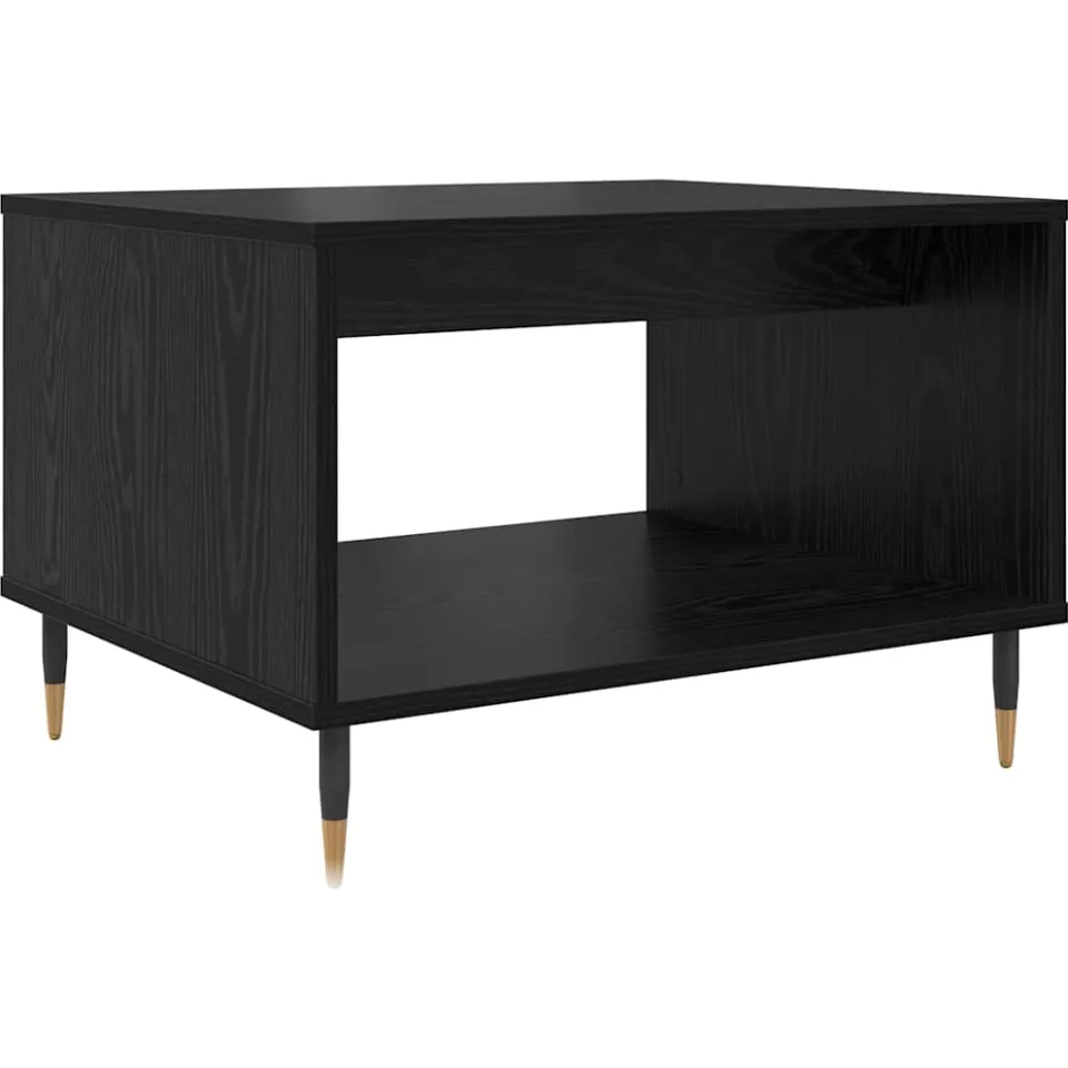vidaXL Salontafel Zwart eiken 60 x 50 x 40 cm Bewerkt hout