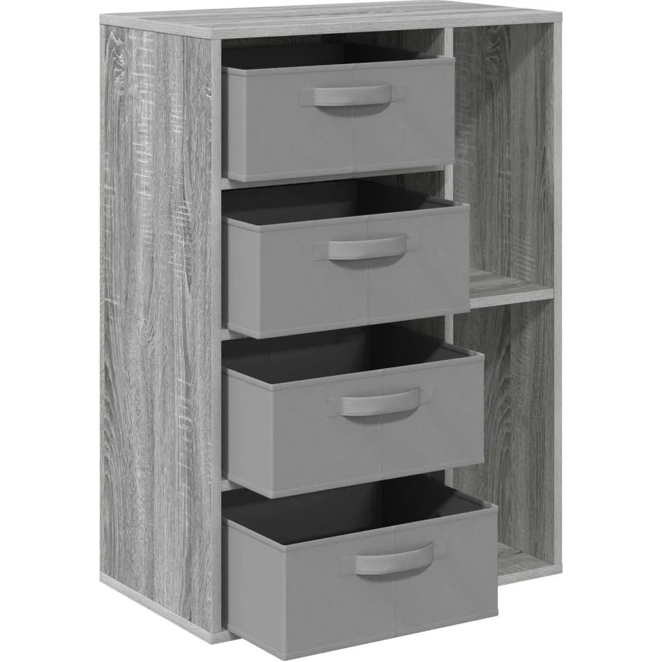 vidaXL Dressoir Grijs Sonoma 60 x 33,5 x 84 cm, foto 3