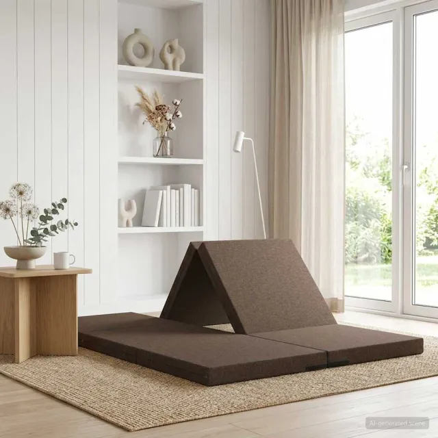 vidaXL Vouwbare Bankbed 70 x 67 x 48 cm Taupe