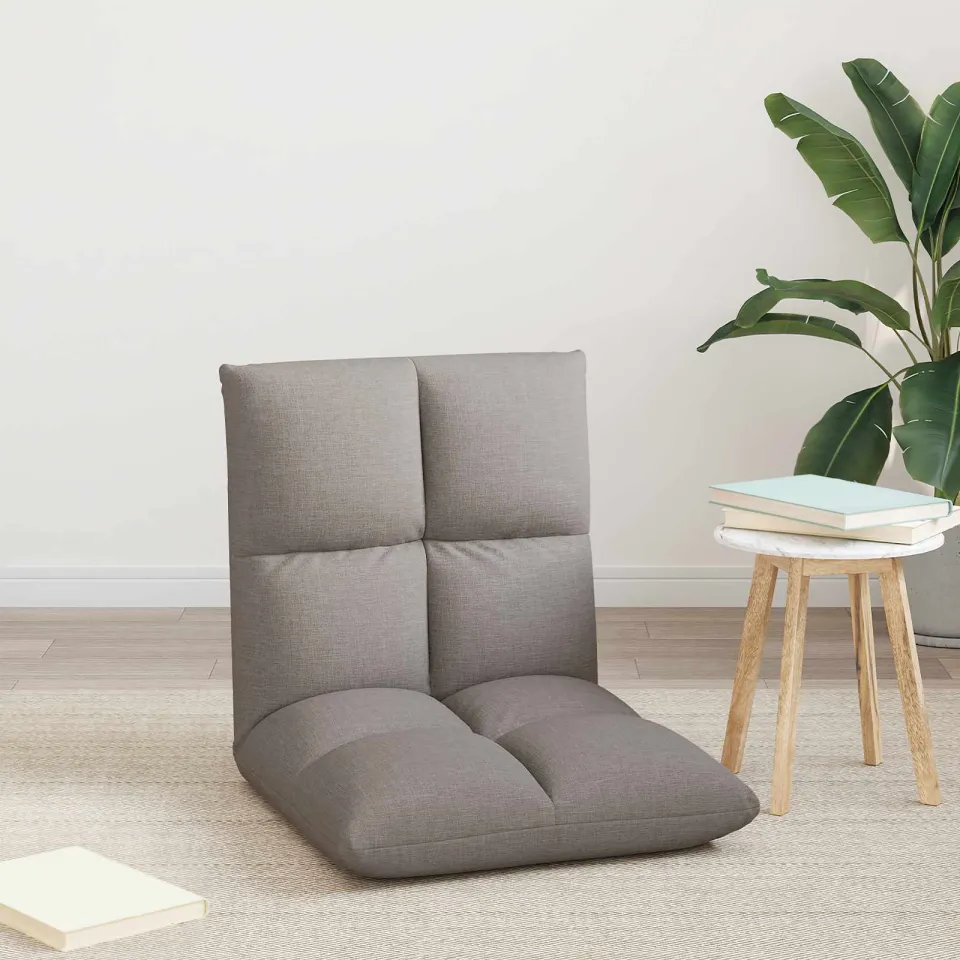 vidaXL Verstelbare vlo stoelen Taupe Stof, foto 3