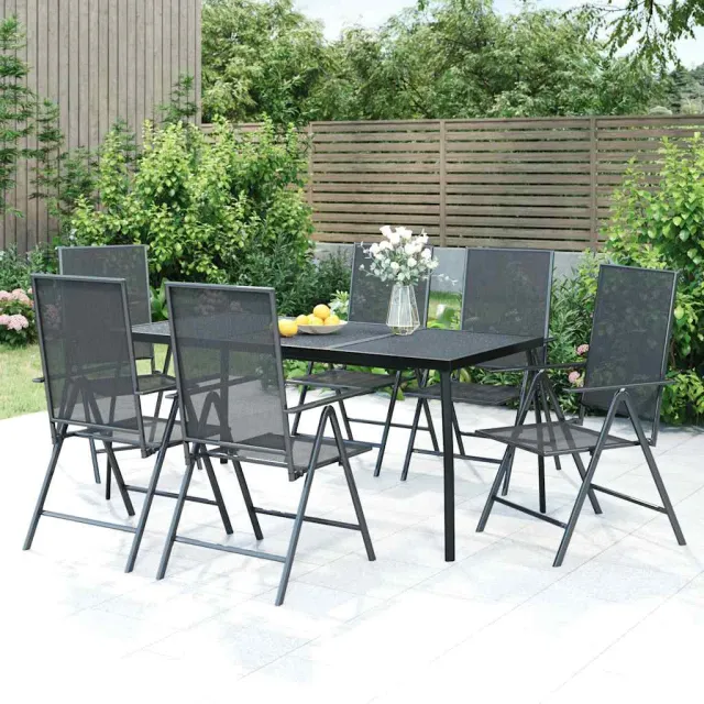 vidaXL 7-delige Tuinset staal antracietkleurig, foto 2