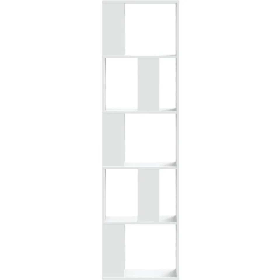 vidaXL Boekenkast 5-laags 45x23,5x162,5 cm bewerkt hout wit, foto 2