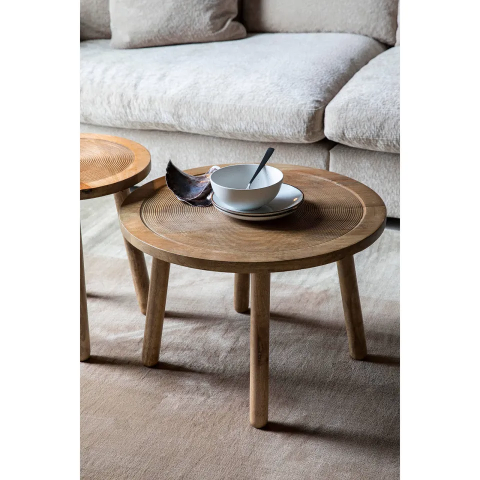 Zuiver Dendron bijzettafel rond bruin, foto 5