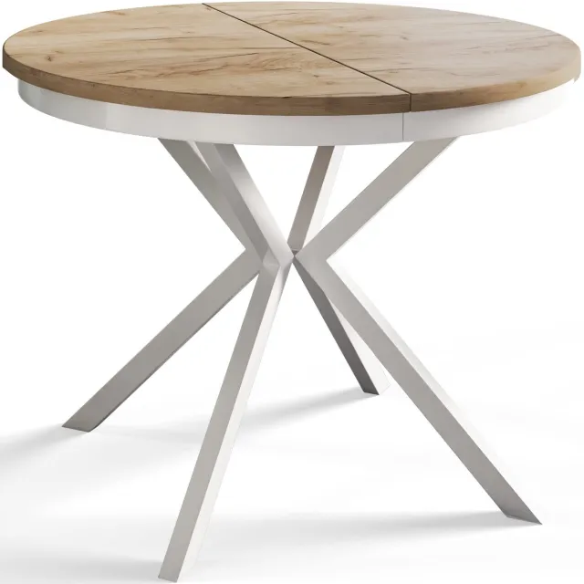 Alpi Moebel - Ronde Tafel Uitschuifbare Bergo 90-170 cm - Bruin
